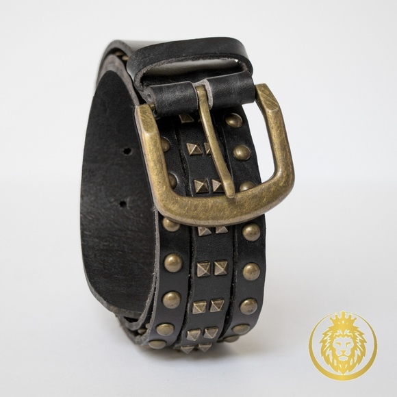 Genuine Leather Studded Belt ( Black Medium and Small Only) - Picture 3 of 3